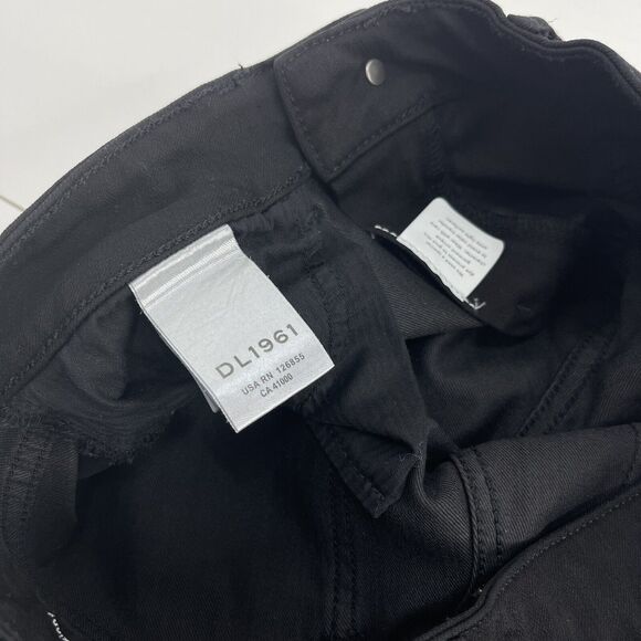 DL1961 Emma Riker Jeans Womens Sz 27 Instasculpt Black Stretch Denim Low Rise - Picture 4 of 5